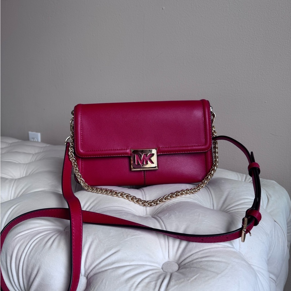 NWOT Michael Kors Sonia Medium Leather Shoulder Bag - Picture 5 of 6